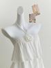 Pure Desire Floral Slim Halter Neck Ruffle Dress - Women's Fashion
