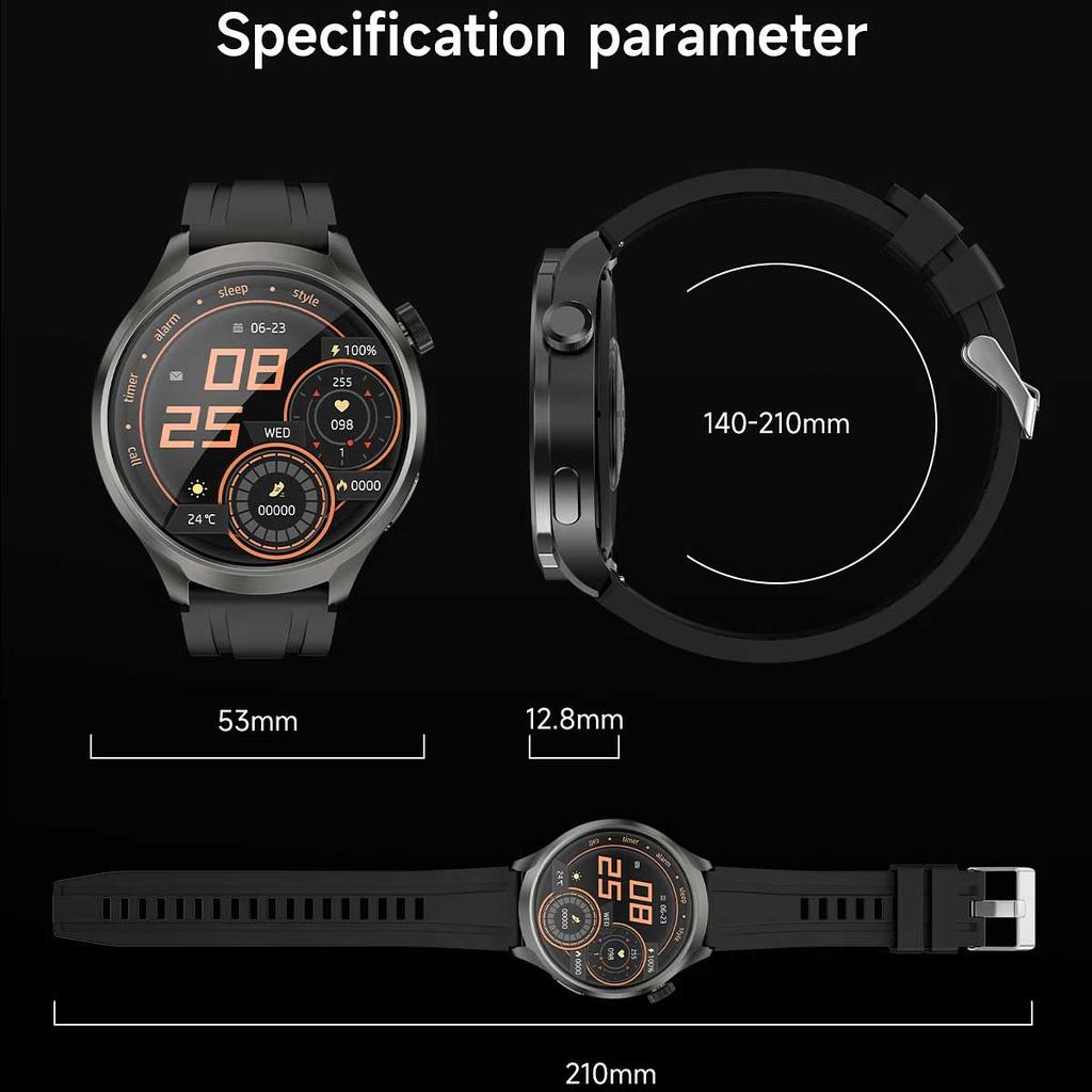 For Huawei 1.85-inch Smart Watch Men Sport Waterproof Fitness Heart Rate Watches Compass Track NFC Bluetooth Call Smartwatch