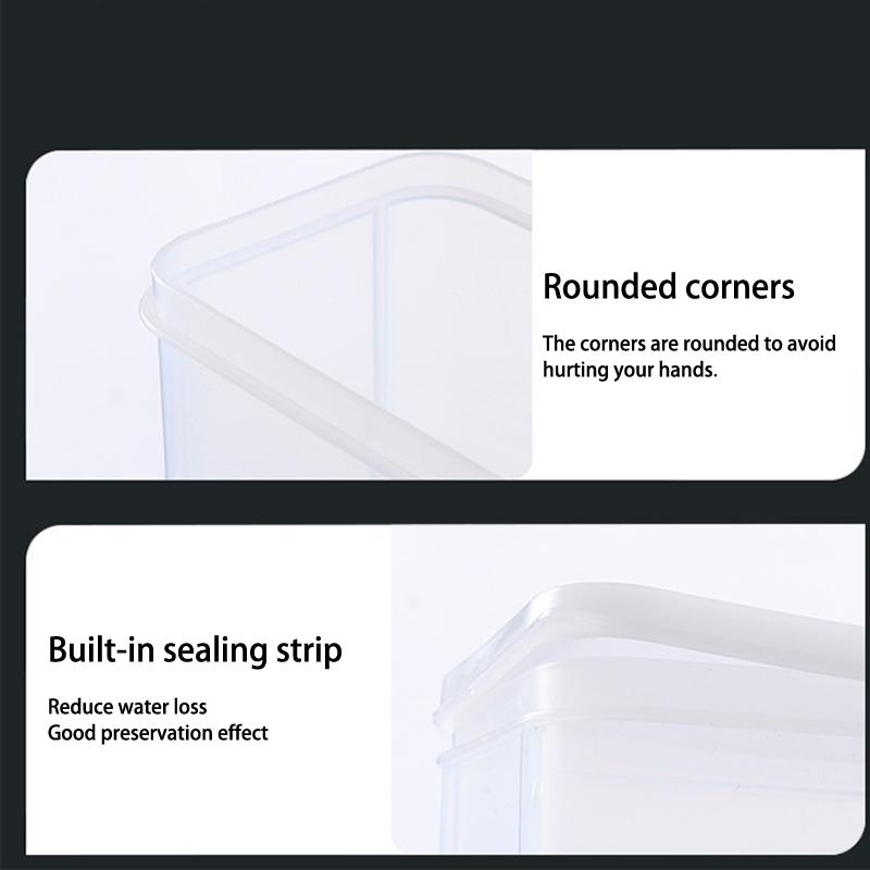 Sealed Noodles Crisper Plastic Noodles Spaghetti Box Kitchen Refrigerator Storage Box Food-Grade Noodle Storage Box