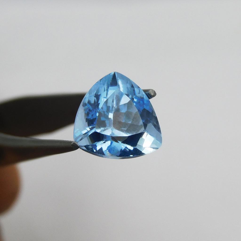 Blue Sapphire Loose Gemstone Natural Sapphire 5.3 Ct Blue Trillion Cut CERTIFIED P-1175-S