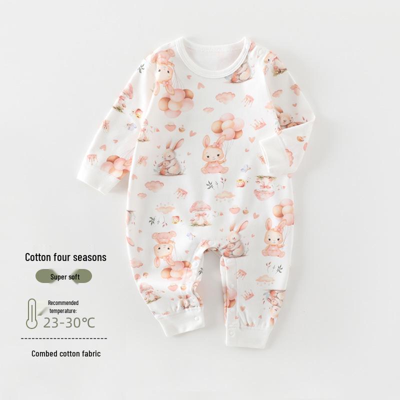 Pure Cotton Baby Jumpsuit: Boneless Newborn Bodysuit, Pullover Crawling Outfit