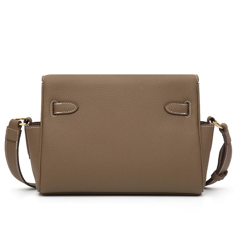 Taška z hovězí usně první vrstvy Dámská retro poštovní taška přes rameno crossbody sedlová taška příliv