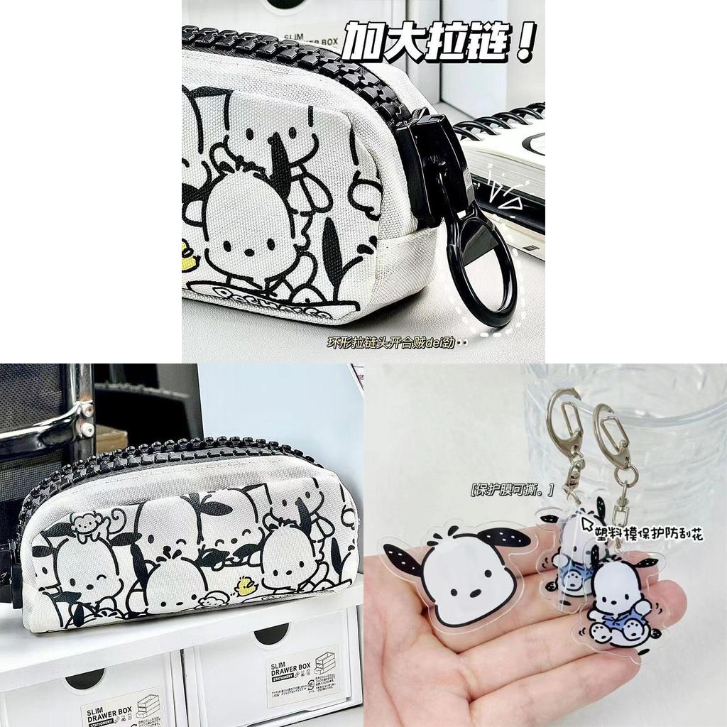 Canvas Pencil Case With Zipper Storage For Students And Office Use