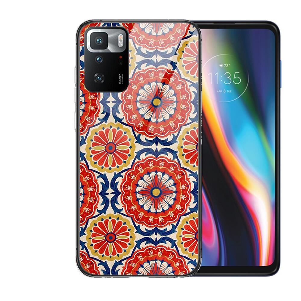 Art Flowers Banana Leaf Tempered Glass shell Phone Case For XiaoMi Redmi Note 10 9S 8 7 6 5 A 10t Pro 9T Cover Pre Cases