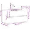 2 Piece Bathroom Furniture Set Concrete Grey Particleboard