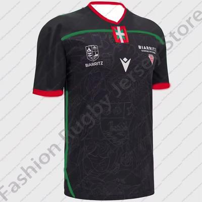 Rugby Jersey Clothes Adult Children Male Train Team Tee Teenager Boys Home Top Biarritz Clothes T Shirt Fans Loose Sportswear