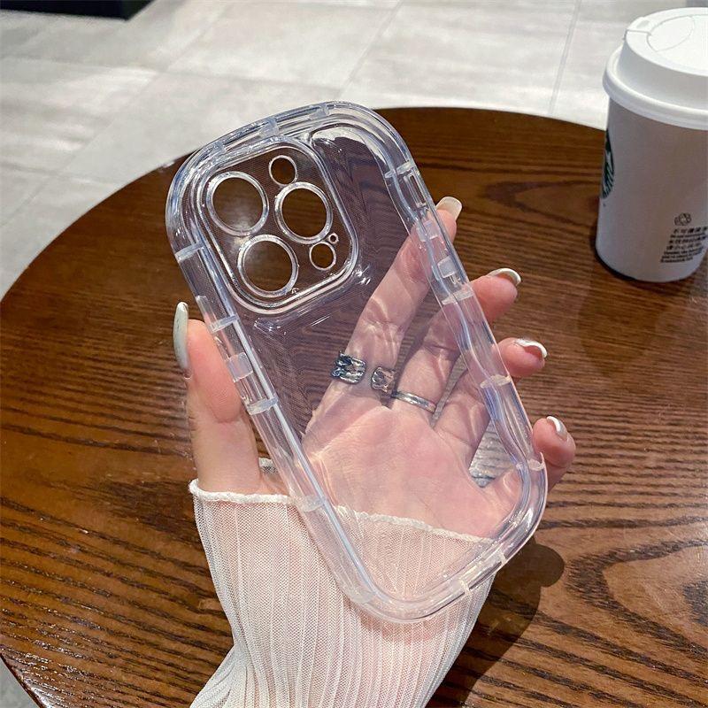 Transparente Seifen-Weichhülle Für iPhone 17 AIR 16 15 14 13 12 11 Pro Max X XR XS MAX 7 8 PLUS MINI KameraschutzAirbag-Abdeckung