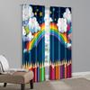 2pcs   Minimalist Curtains Happy Back to School Machine Washable Polyester (without rod) Room Decor Perfect for Living Room