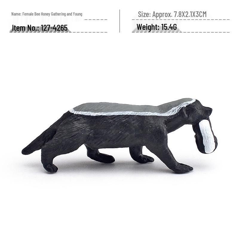 Wild Animal Honey Badger Model: Children s Cognitive Learning Toy