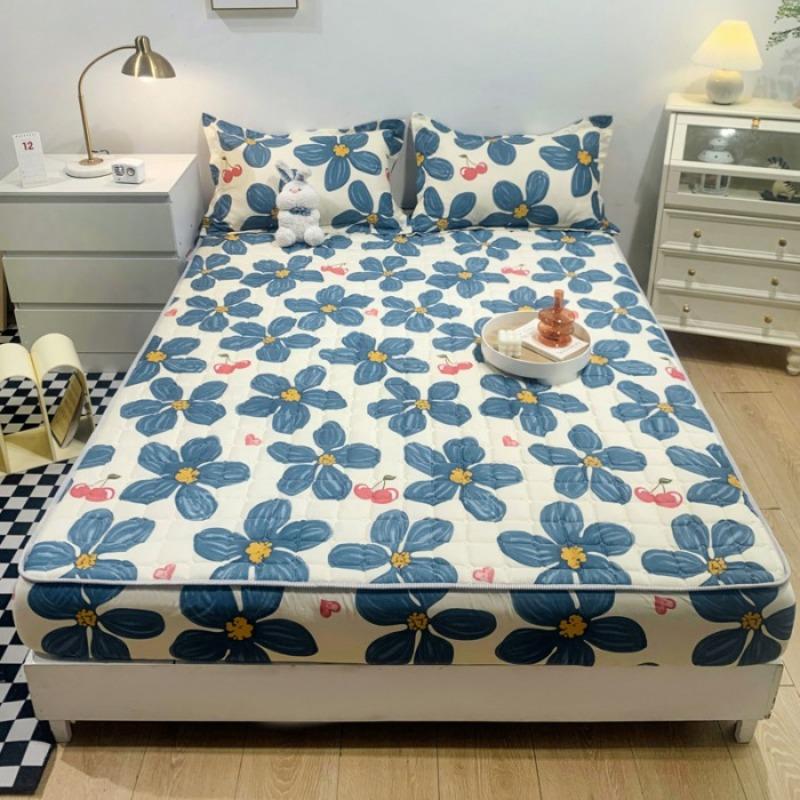 

All-inclusive cotton mattress, padded cotton mattress, Simmons protective cover, pure cotton bedspread, non-slip. 48 * 74 Pillowcase Pair лимон