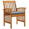 Garden Set - EXCLUSIVE HOUSE - Solid Acacia - 3 Pieces - Solid Acacia - Padded Cushions