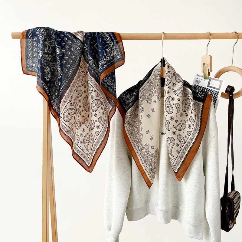 Cashew Flower Silk Scarf Belt Women's Stacking Wear Accessories Jeans Waist Scarf Waist Fart Curtain Travel Matching Shirt