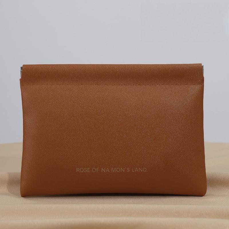 

Автоматически закрывающаяся сумка для хранения, чехол для губной помады, сумка-органайзер для кабелей из ПУ кожи, герметичная сумка для монет, ключей, украшений, наушников, мини-портативная