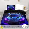 Racing Pattern Digital Printing Quilt Cover Three-Piece Youth Bedding Bedroom Decoration