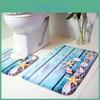 Weiche Flanelloberfläche 3er Set Strandrutschfester Badezimmerbodenläufer Toilettensitzbezug Und Badvorleger