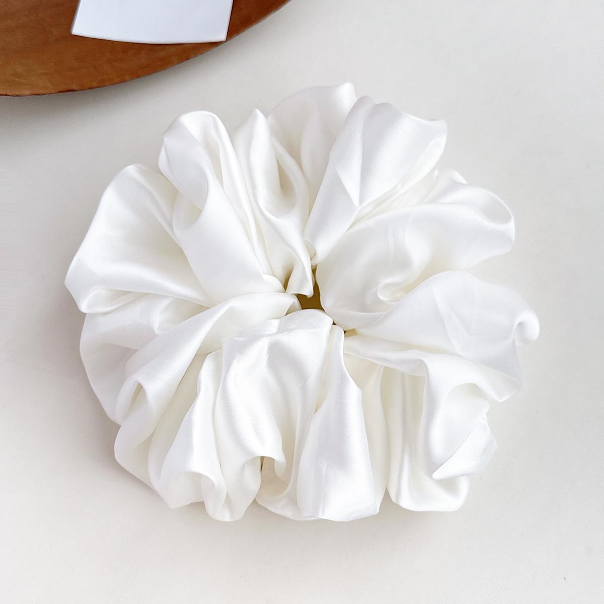 

1PC Extra Large Faux Silk Fluffy High Elasticity Soft Silky Casual Fashion Scrunchies for Women Girls Hair Bands Accessories Size fits all