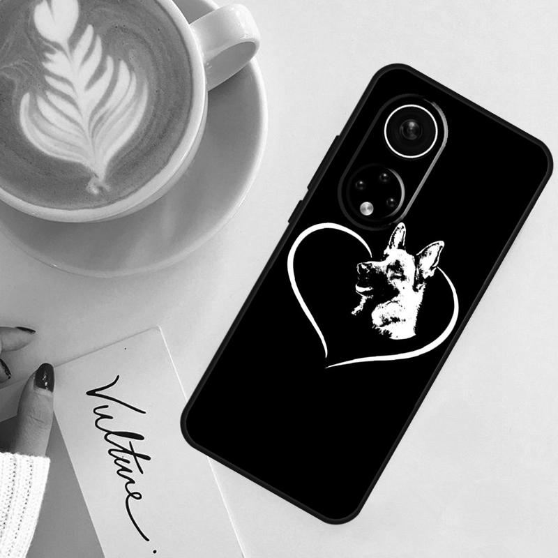 Cartoon German Shepherd Dog For Honor Magic 7 Lite 6 8 Pro Case For Honor 400 200 50 70 90 X8c X8b X9a X9b X9c X9d Win RT