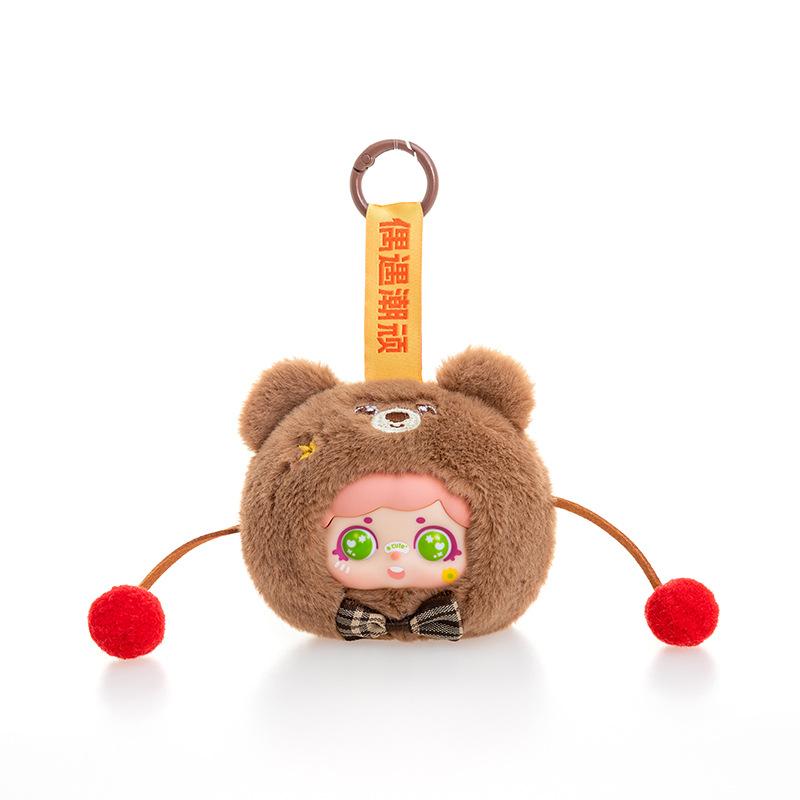 Mini small face vinyl doll plush toy girl backpack pendant exquisite keychain ground marketing pendant
