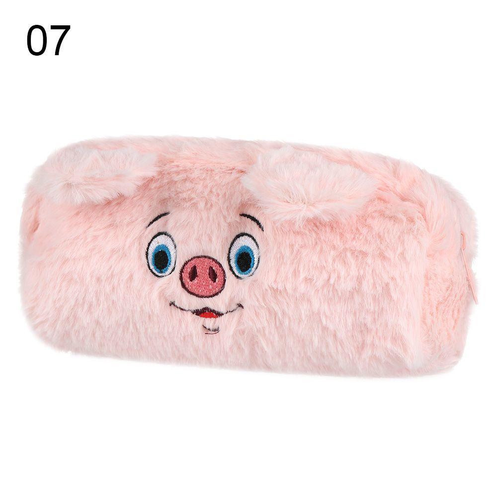 Fashion Girl Student Large Capacity School Supplies Cute Pencil Case Plush Stationery Bag