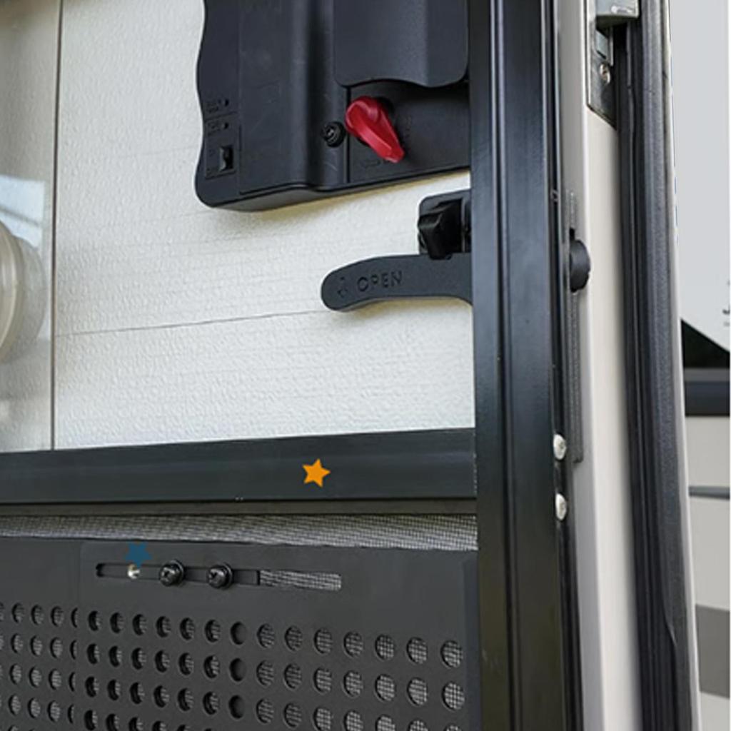 RV Screen Door Handle Van Motorhome Entry Parts Anti-Theft Weatherproof RV Screen Latch For Barn Outdoor Cargo Van Trailer Patio