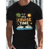 It'S Time for a Cruise with This Men'S Casual Neck Short Sleeve T-Shirt Perfect for Summer, Plus Size
