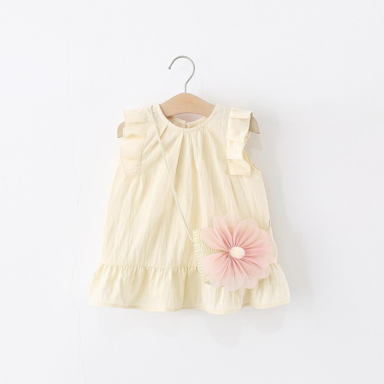 

Trendy Kids 2025 Summer Baby Girl Lace Rabbit Ears Cotton Dress 80 cm height светло-желтого