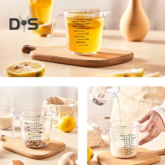 Plastic Practical Food Grade Measuring Cup Clear Scale Precise Measuring Jar