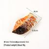 Grilled Fish Block Model Keychain - Seafood Ingredient Display Pendant