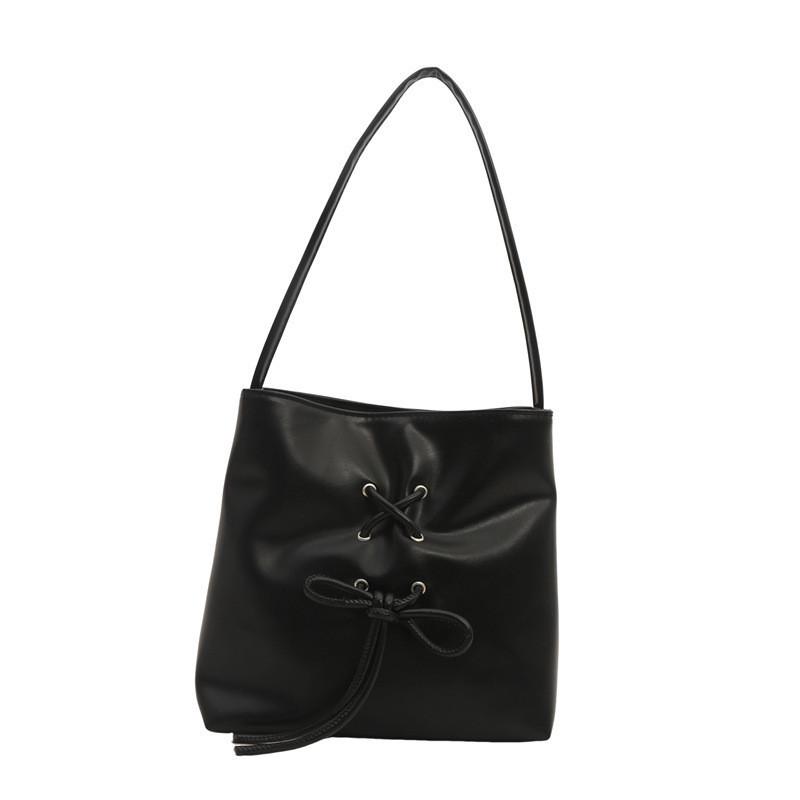 Stylish Korean Bucket Bag 2024 Summer Trendy Chic Sweet Bow Tie Design For Women