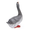 Goose Statue Figurine Resin Gray Goose Farm Animal Sculpture Desktop Ornament for Home Garden Patio