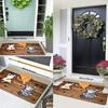 1PC Handdraw Owls Printed Decor Kitchen Rugs Non-Slip Home Door Mats Bathroom Rugs Bath Mat Carpet for Home Sink Laundry Decor
