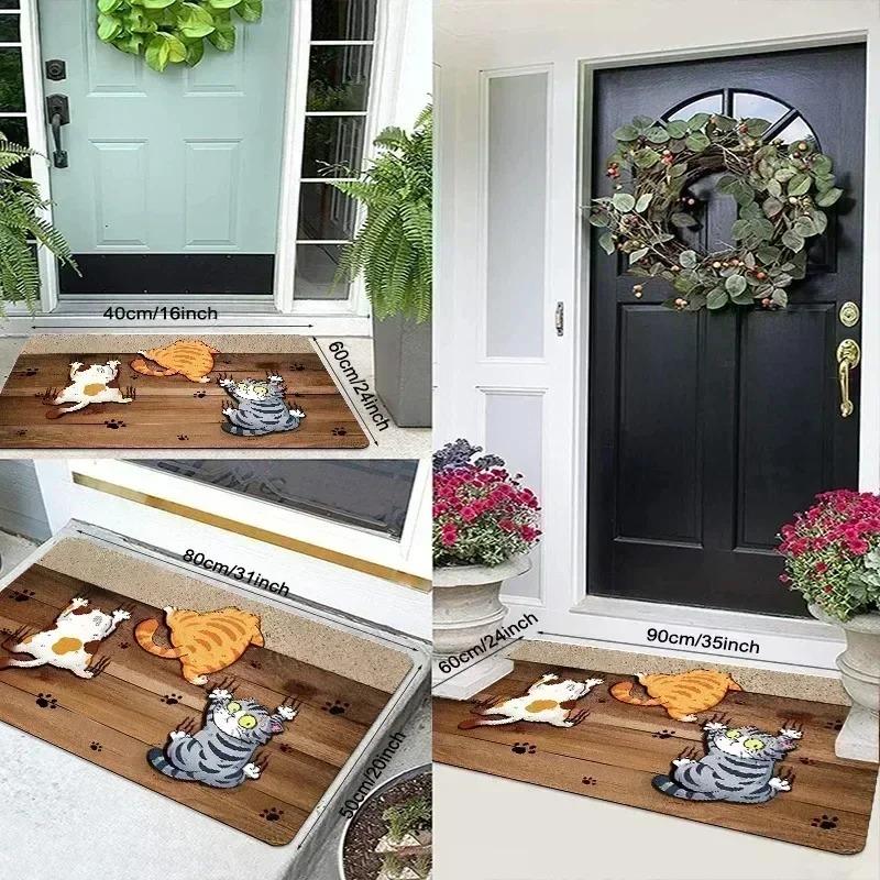 1PC Handdraw Owls Printed Decor Kitchen Rugs Non-Slip Home Door Mats Bathroom Rugs Bath Mat Carpet for Home Sink Laundry Decor