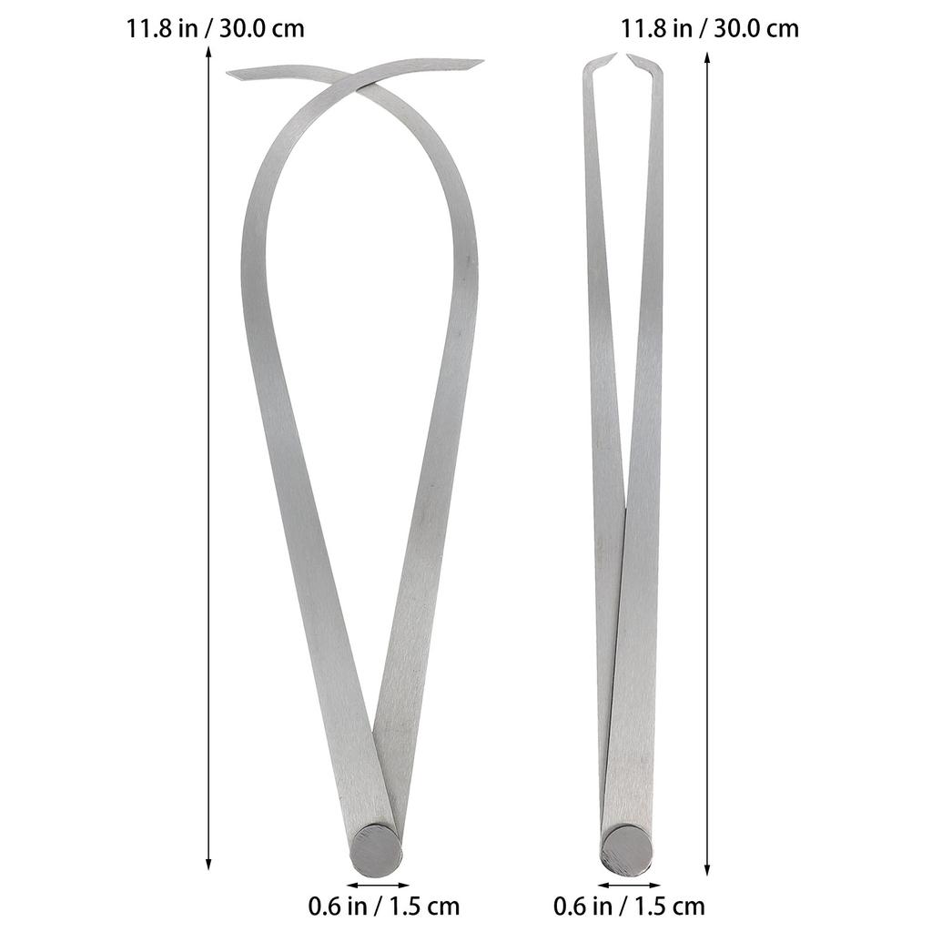 2Pcs Caliper Set Steel Hardened Polished Points Measuring Tool for Carving Sculpting Shaping Sculpture Modeling