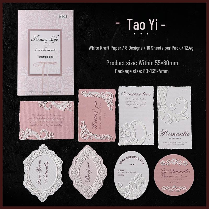 Ketchup Girl Life Painting Series: Foam Sticky Notes & Journal Decorations (4 Types)