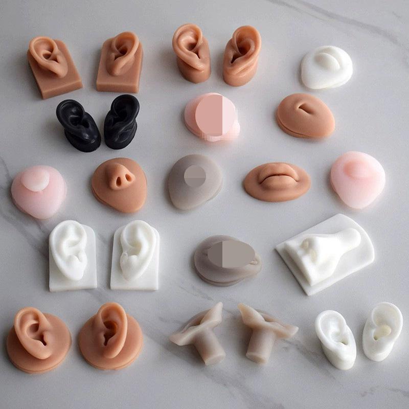 Silicone Ear Model for Piercing Jewelry Display