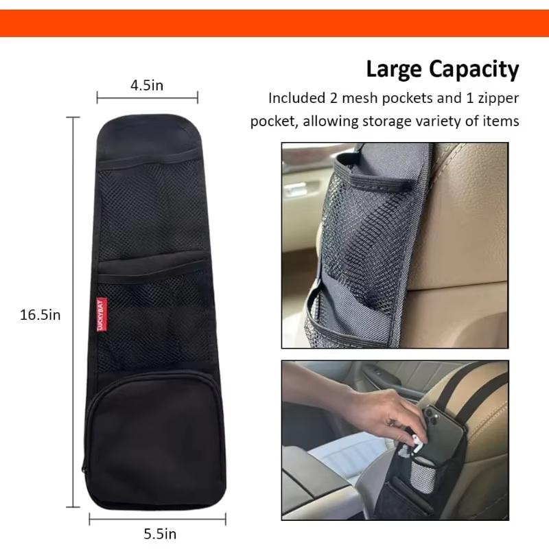 Car Seat Storage Bag Backrest Side Hanging Bag Organizer for Vehicle Interior Side Storage Bag for Cars
