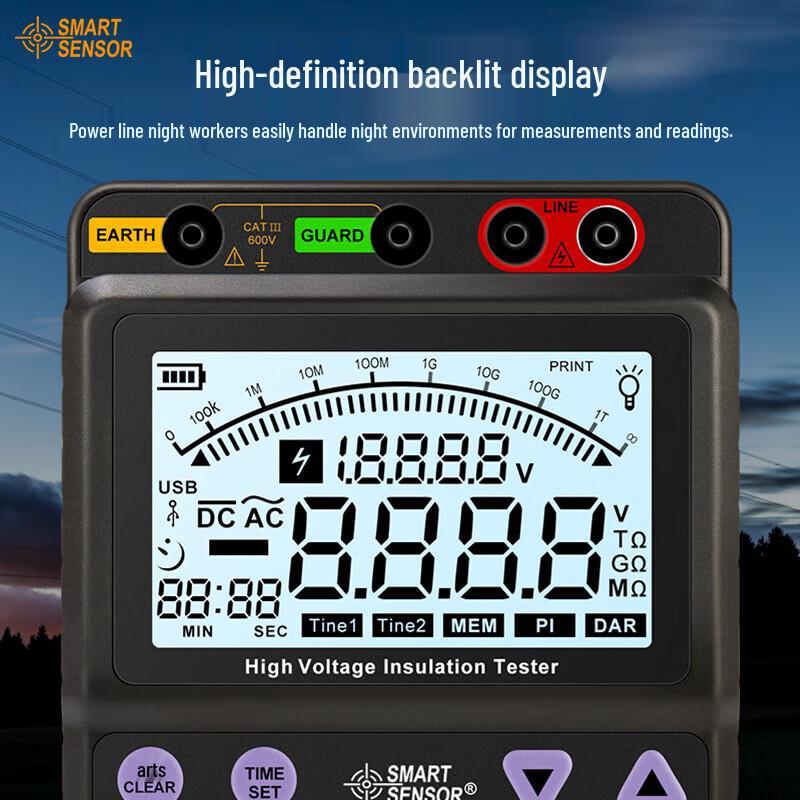 CEM Digital High Voltage Insulation Resistance Tester (CN Version)