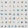 50 Cute Wind Polar Bear Graffiti Stickers Creative Animal Stickers Water Cup Computer Waterproof Decorative Stickers