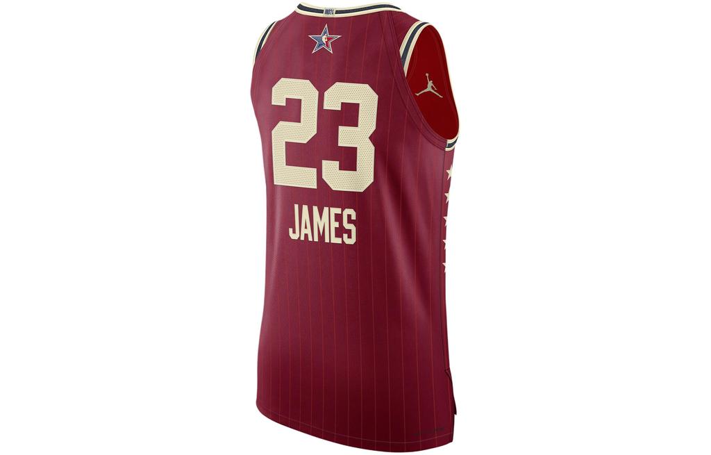 Jordan Basketball Jersey LEBRON James Size 23 2024 All Star Player Edition Men's Dark Red FQ7755-603