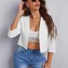 Solid Color Cropped Women's Blazer