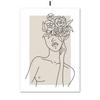 Modern Abstract Love Line Girl Body Flower Posters And Prints Canvas Painting Wall Art Pictures Living Room Home Decoration