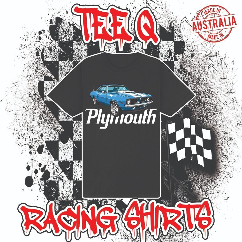 Плимут Барракуда Черная Футболка Маслкар ~ Премиум Черная Хлопковая Футболка Gildan Унисекс M