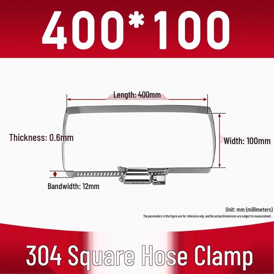 Kwadratowa obejma U-bolt ze stali nierdzewnej 304 do mocowania kabli fotowoltaicznych, węży, korytek kablowych i rur.