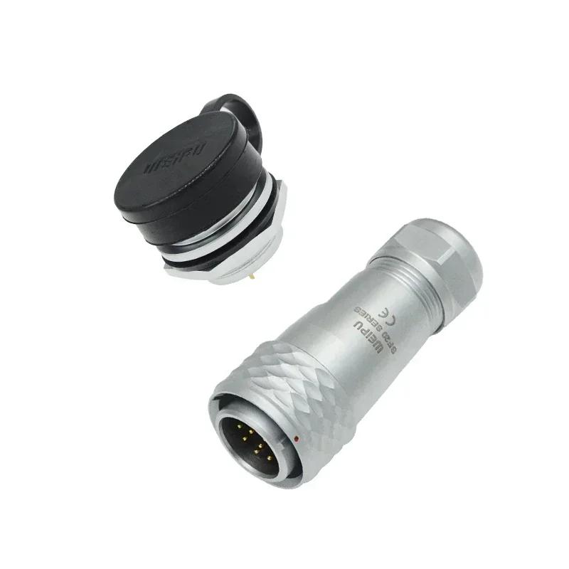 WEIPU SF20 SF2010/P SF2012/S Waterproof 2 3 4 5 6 7 8 9 12 15 Pin Industrial Power Aviation Connector M20 Rear Nut Seat IP67