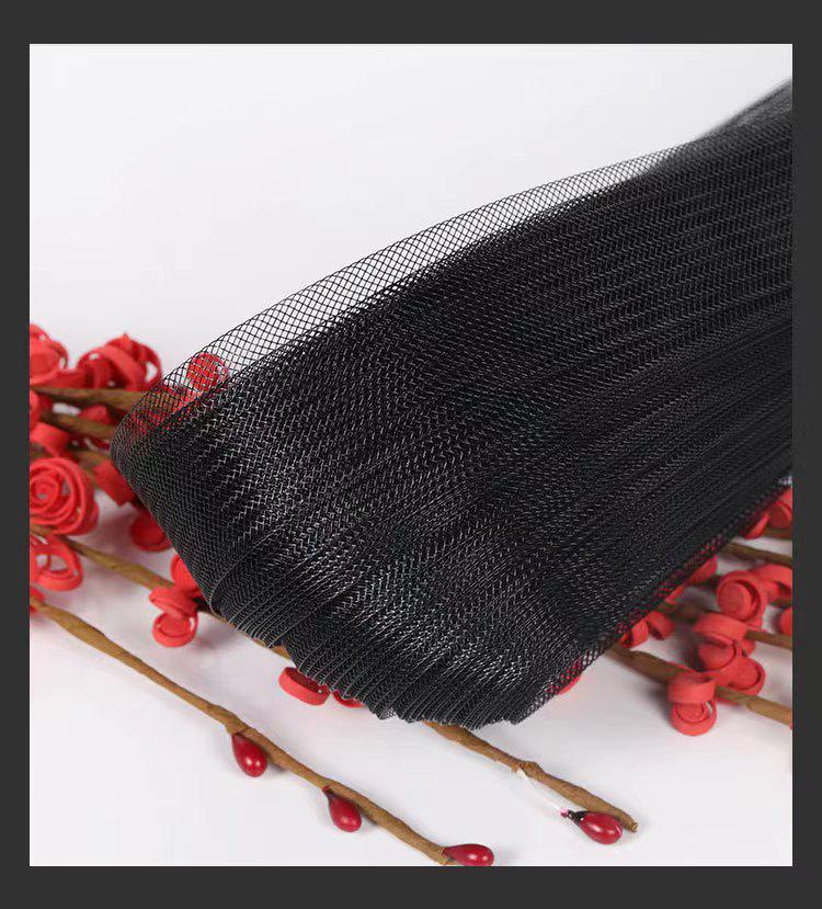 Black & White Elastic Stretch Mesh Ribbon (6-10cm) for Wedding Dresses, Dance Skirts, Support, and Horsehair Fishbone Net Clothing Accessories.