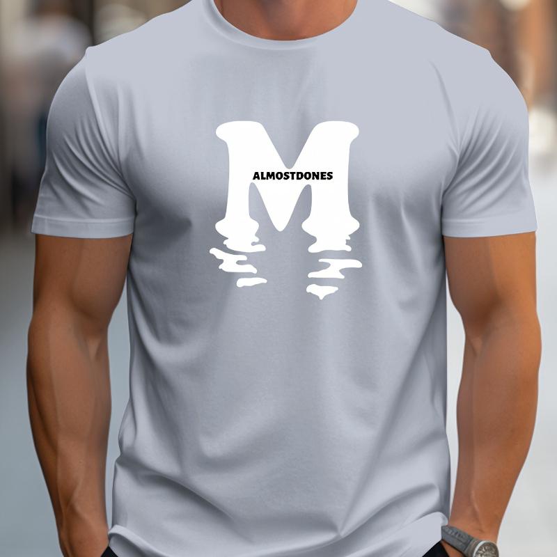 

Minimalist Solid Color Men s T-Shirt - Fashion Casual Four-Season Versatile XXL серый