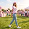 Dames Mode Casual Top met Korte Mouwen, Ronde Hals en Print voor Dagelijks Gebruik