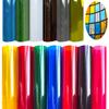 15 inch x 47 inch Meerkleurige Raamfolie Zonnegetinte Glazen Deur Huis Glas Decor Zelfklevend Transparante UV-beschermer Sticker DIY