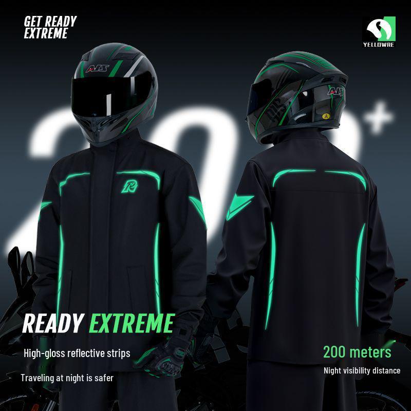 Wasserdichter Motorrad-Fahranzug - Elektrofahrzeug-Regenmantel & Hosen-Set für den Außenbereich