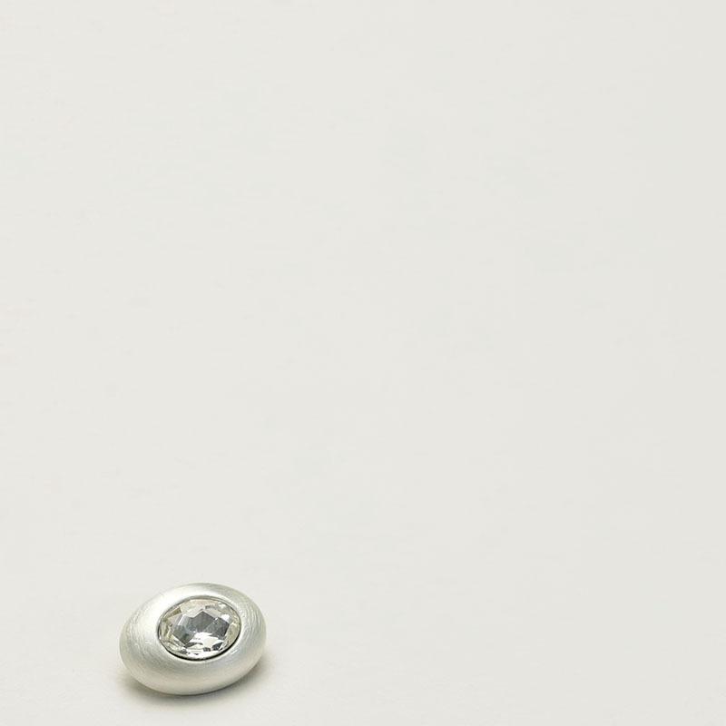 Real Silver Diamond Oval Button High Material Clothing Buttons Knitted Cardigan Jacket Clothing Decorative Buttons